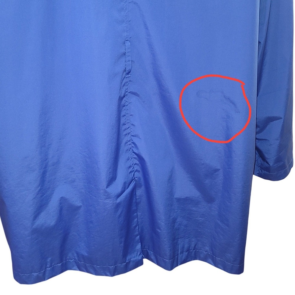 Harve Bernard Blue Double Breasted Rain Trench Coat 3X Preppy Waterproof Spring - Picture 11 of 13